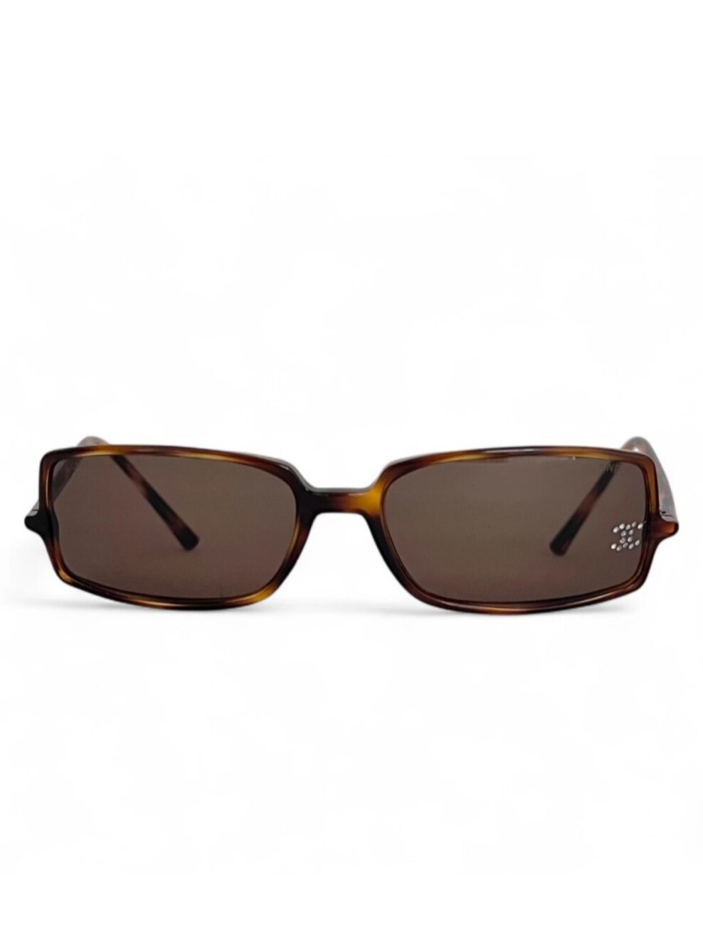 Vintage Chanel Sunglasses Light Frame Tortoise Rectangular
